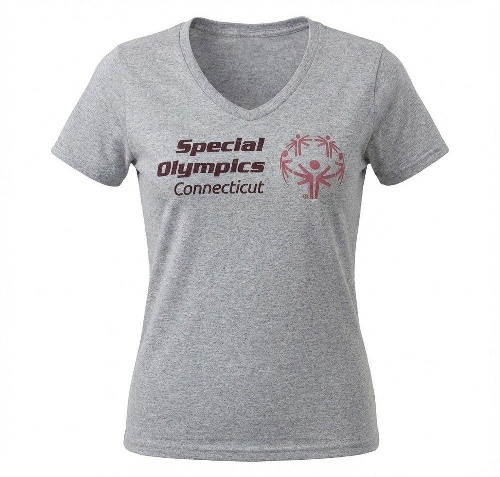 Special Olympics CT Ladies Short Sleeves V-Neck T-Shirt