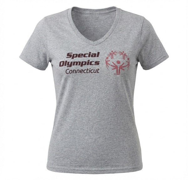 Special Olympics CT Ladies Short Sleeves V-Neck T-Shirt