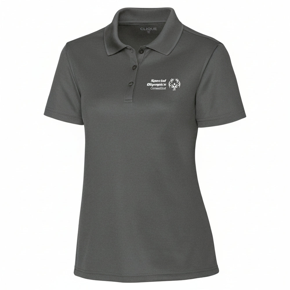 Special Olympics CT Primary Logo Ladies' Polo Charcoal