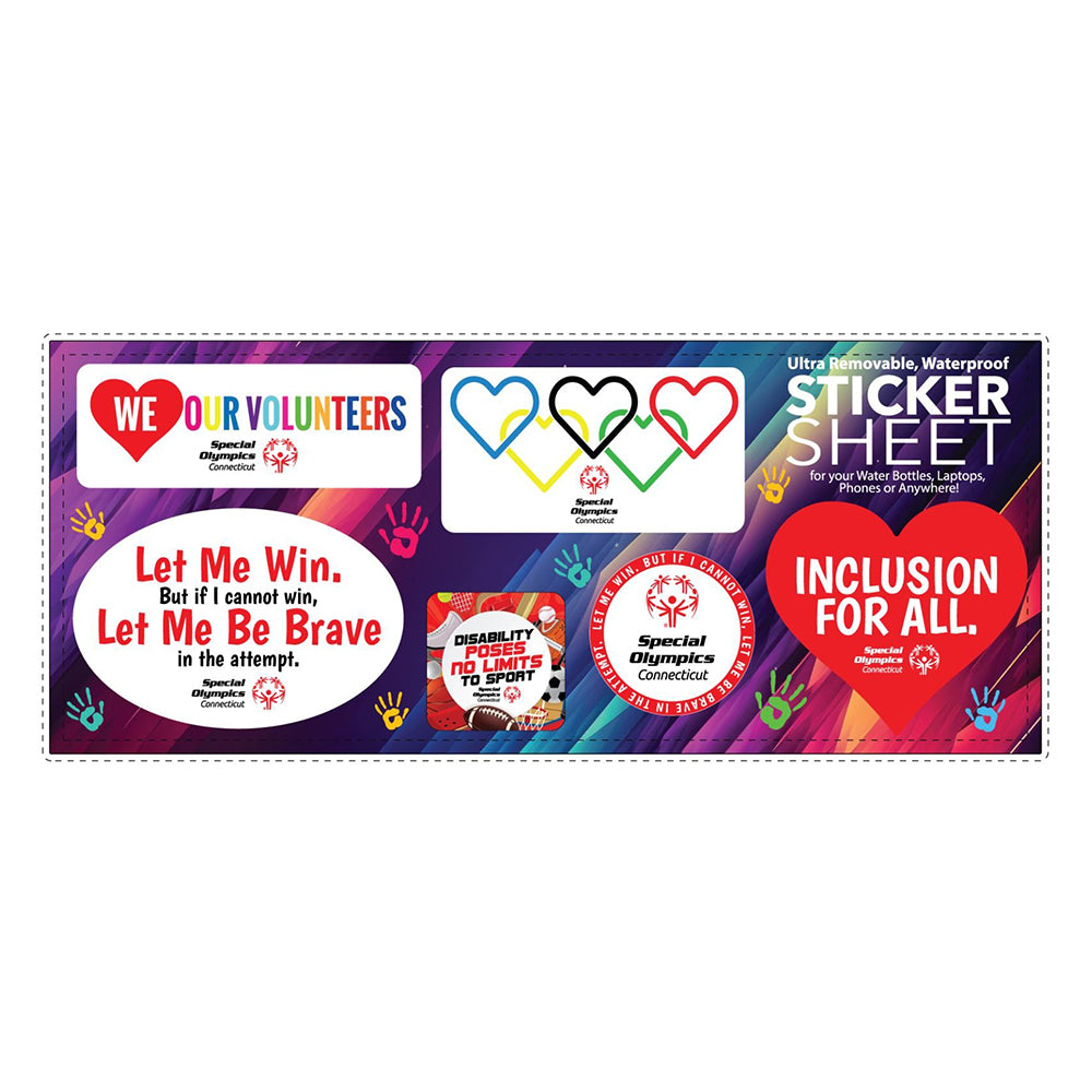 Special Olympics CT 6 Decal Sheet Sticker Product View